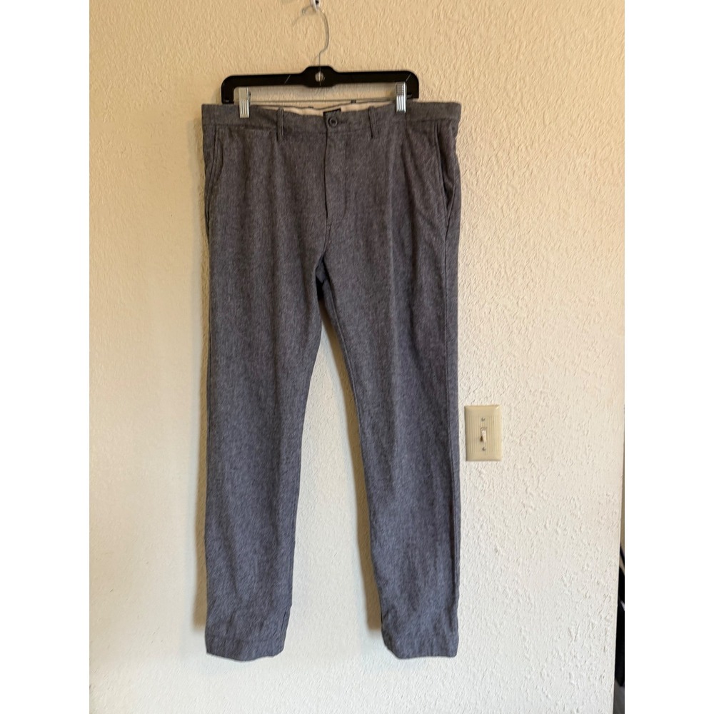 J.Crew 484 Slim Stretch Chinos Mens 36x32 Heathered Charcoal Grey Business